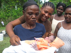 New baby in Haiti born